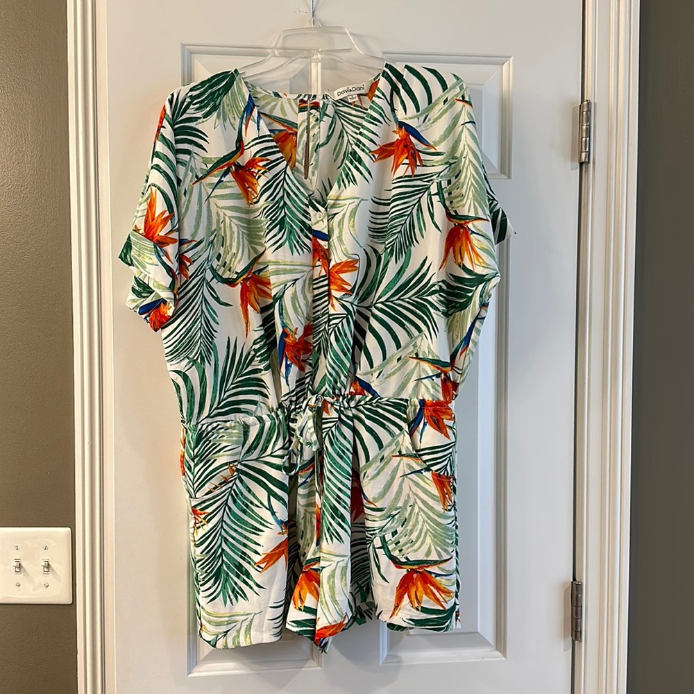 EUC tropical romper